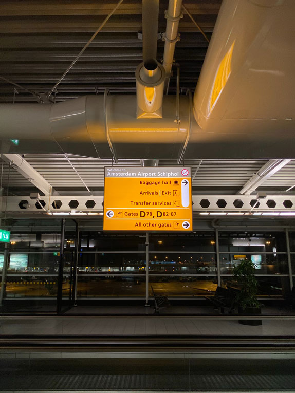Transiter par l'aéroport d'Amsterdam-Schiphol
